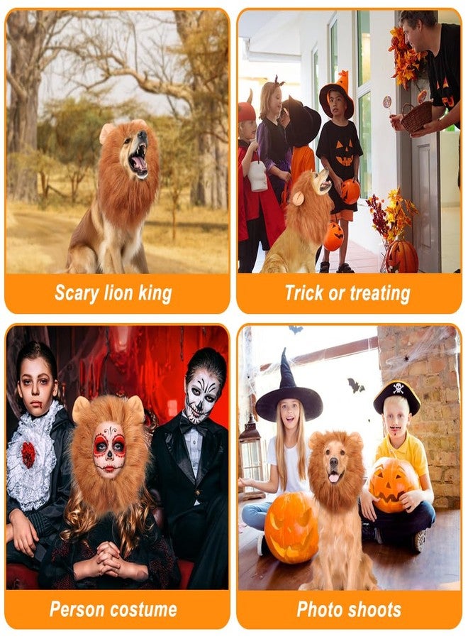 Vivifying Lion Mane for Dog, Adjustable Halloween Lion Costume Wig with Ears for Medium and Large Dogs, Realistic & Funny Accessory Perfect for Parties and Photoshoots (Large, Dark Brown) - Image 4